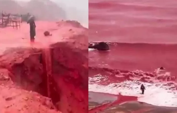 Video Pantai Hormuz di Iran Jadi Viral karena Fenomena Alam